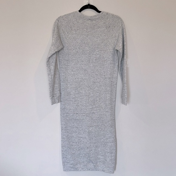 Monrow Vintage Raglan Sweatshirt Dress Heather Grey - Picture 6 of 7